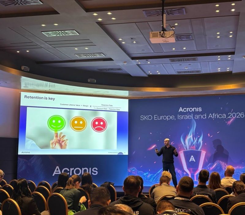 Subramani Rao presenting at Acronis SKO